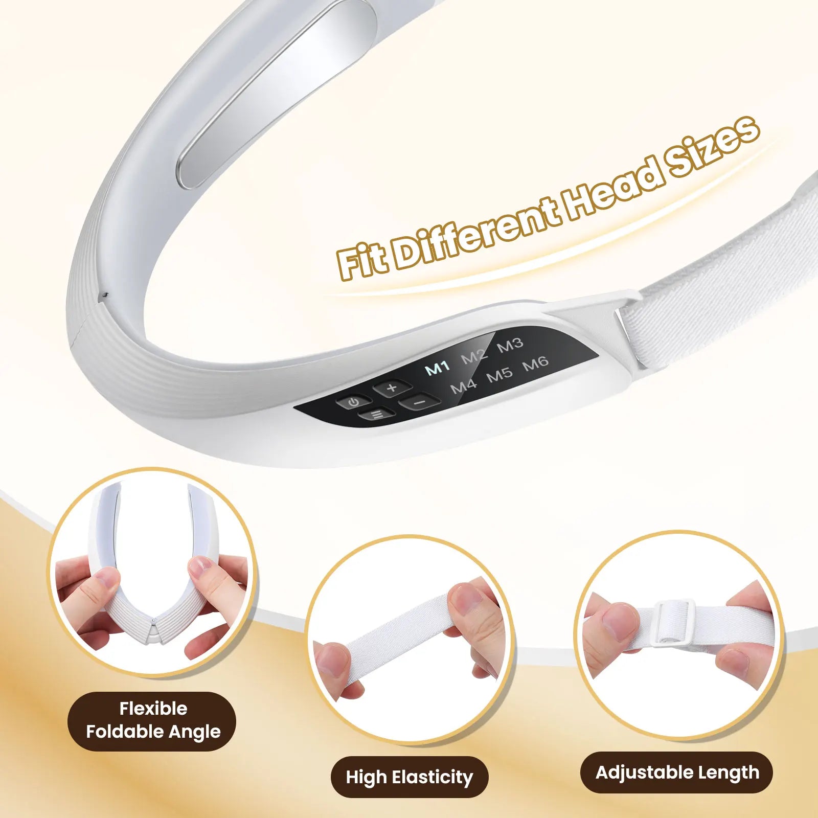 Massageador facial EMS microcorrente para lifting em fundo branco