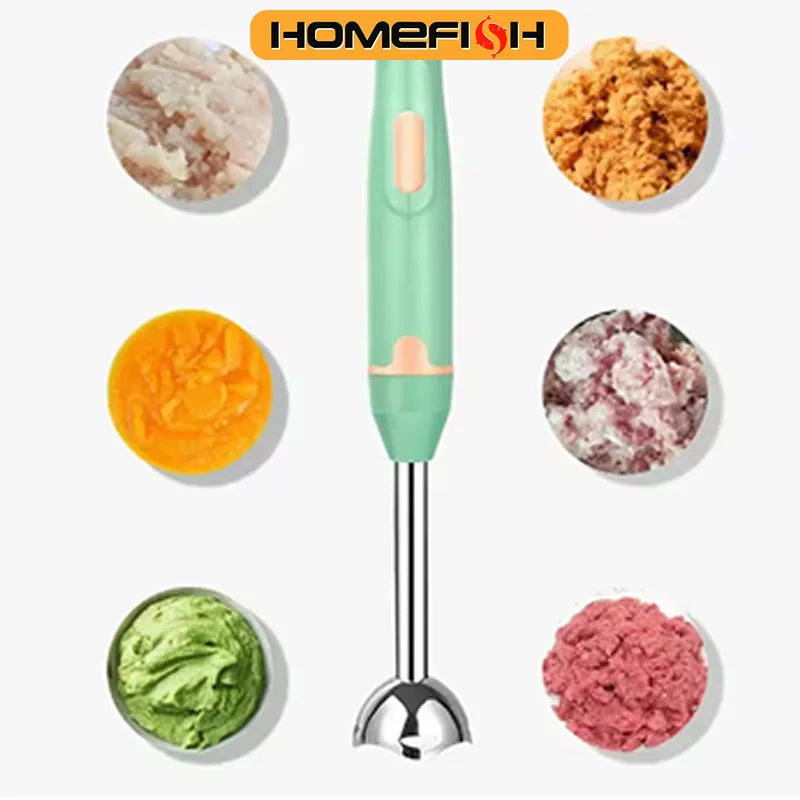 Mixer de Mão Elétrico 2 em 1 com Haste Inox Triturador 2