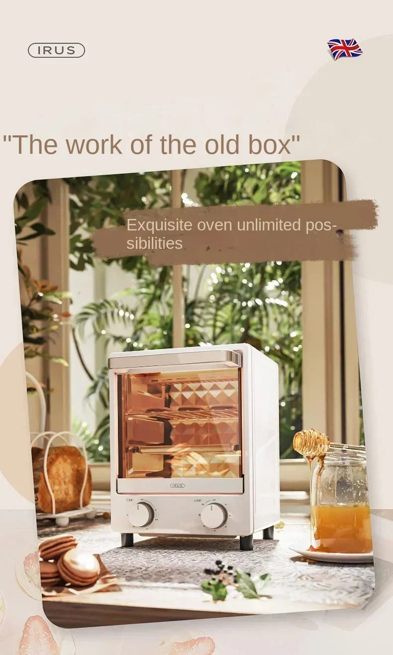 Forno Elétrico Retrô 12L Multifuncional com Timer e Controle de Temperatura - Foto 7