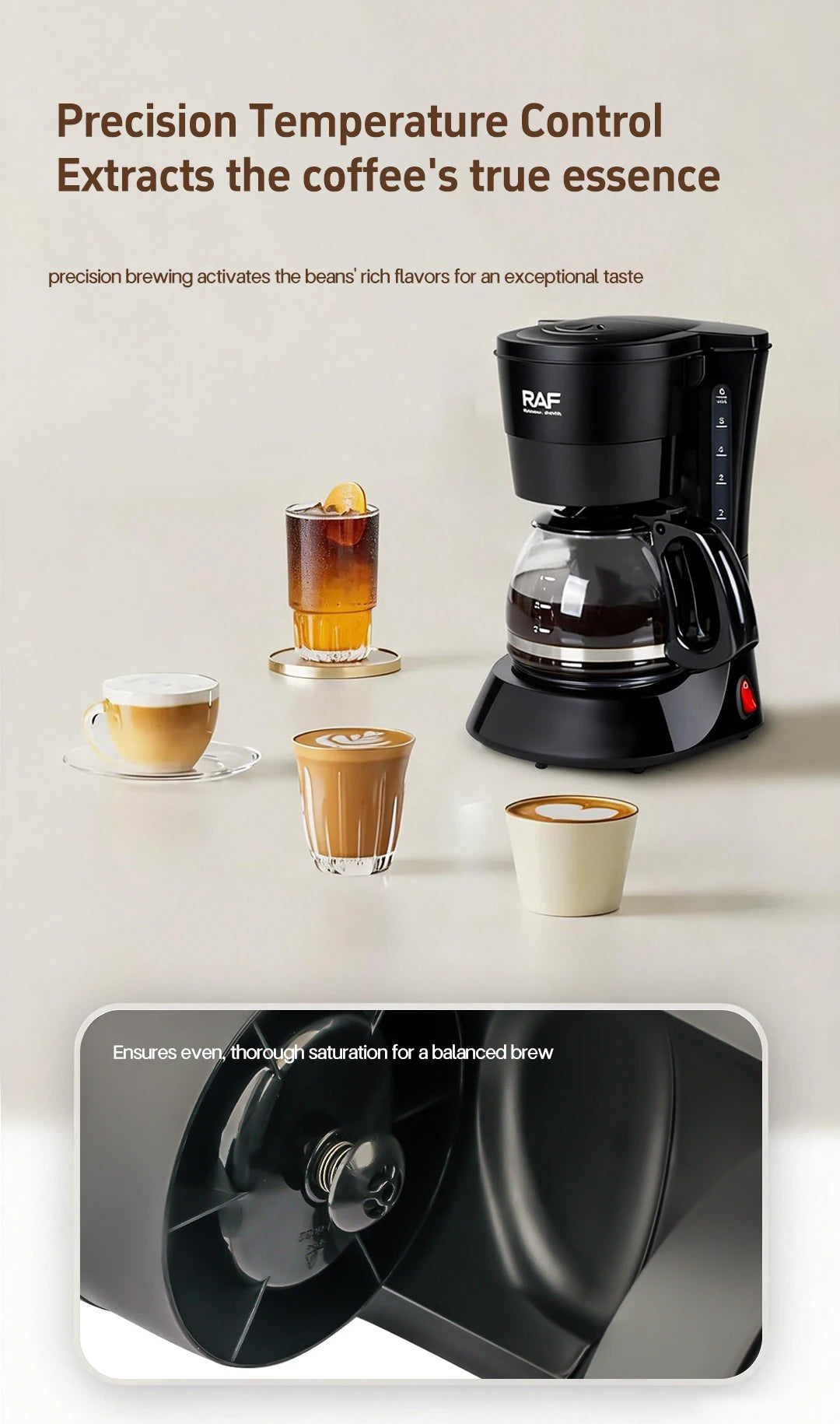 Cafeteira Elétrica de Filtro Automática com Jarra de Vidro e Função Aquecimento - Foto 10