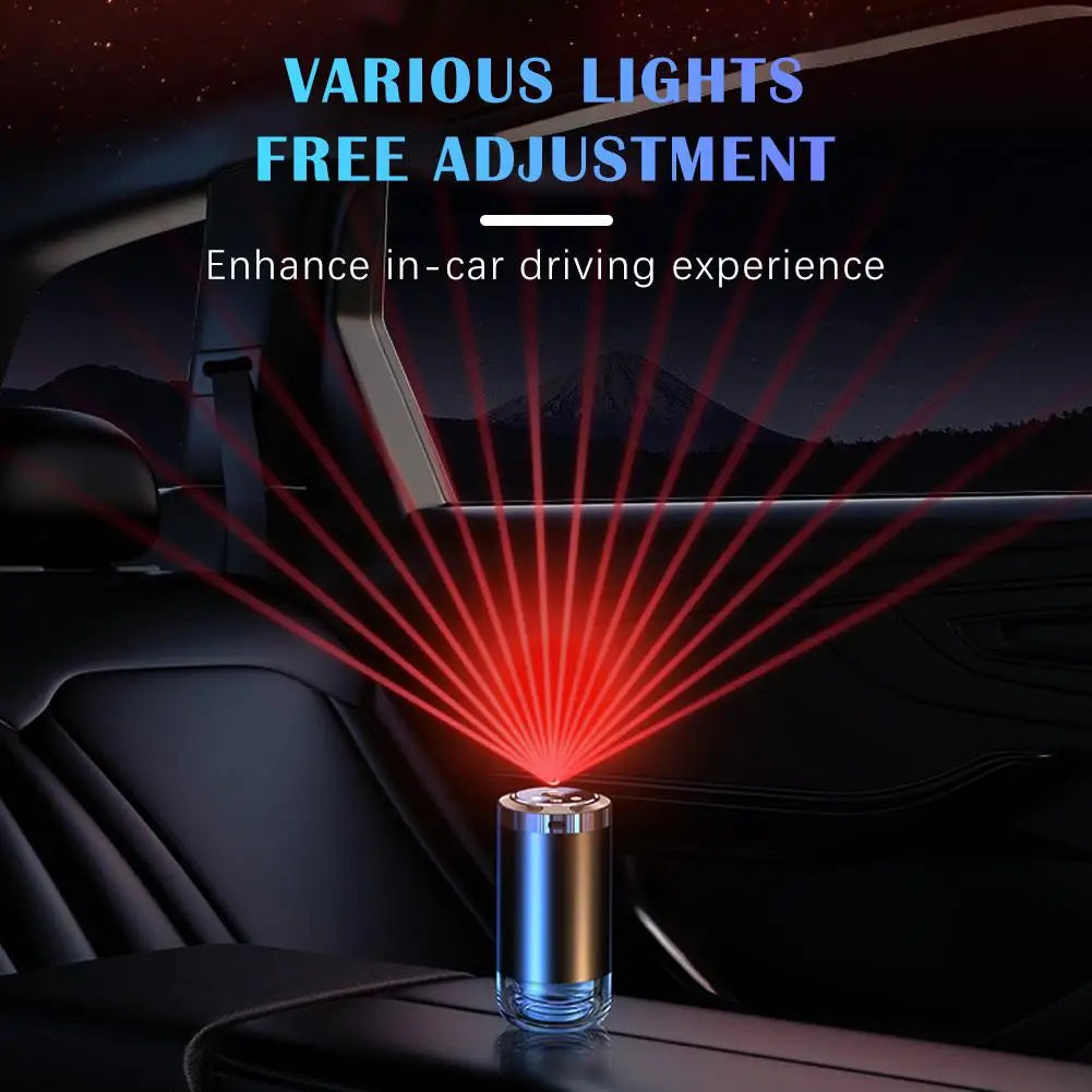 Difusor aromático de carro elétrico umidificador 5 modos USB em fundo branco