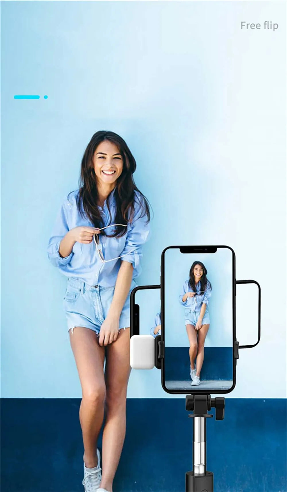 Tripé Selfie Bluetooth com Controle Remoto e Luz LED Ring - Foto 12