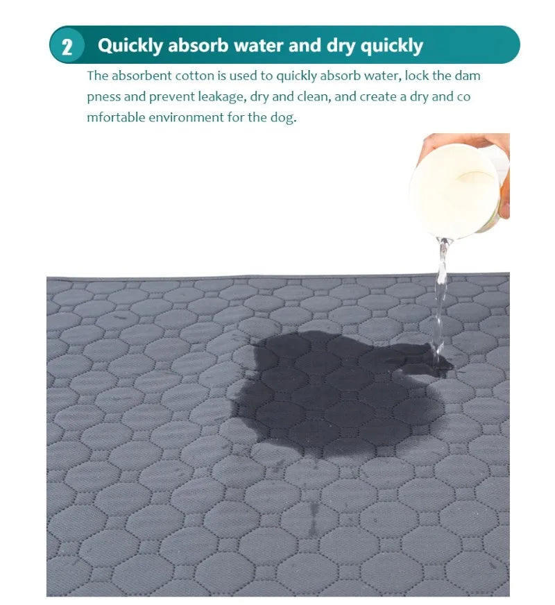 Tapete higiênico lavável reutilizável para cães em fundo branco