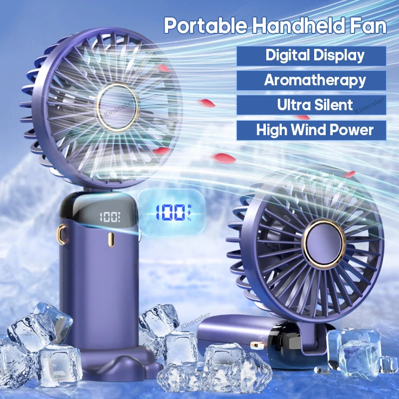 Mini Ventilador de Pescoço Dobrável 5 Velocidades USB 1