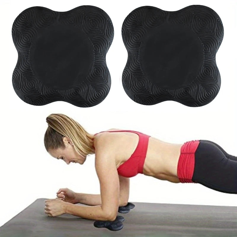 Joelheira de yoga TPE antiderrapante par em fundo branco