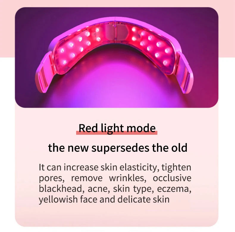Massageador facial fototerapia LED vibração lifting em fundo branco
