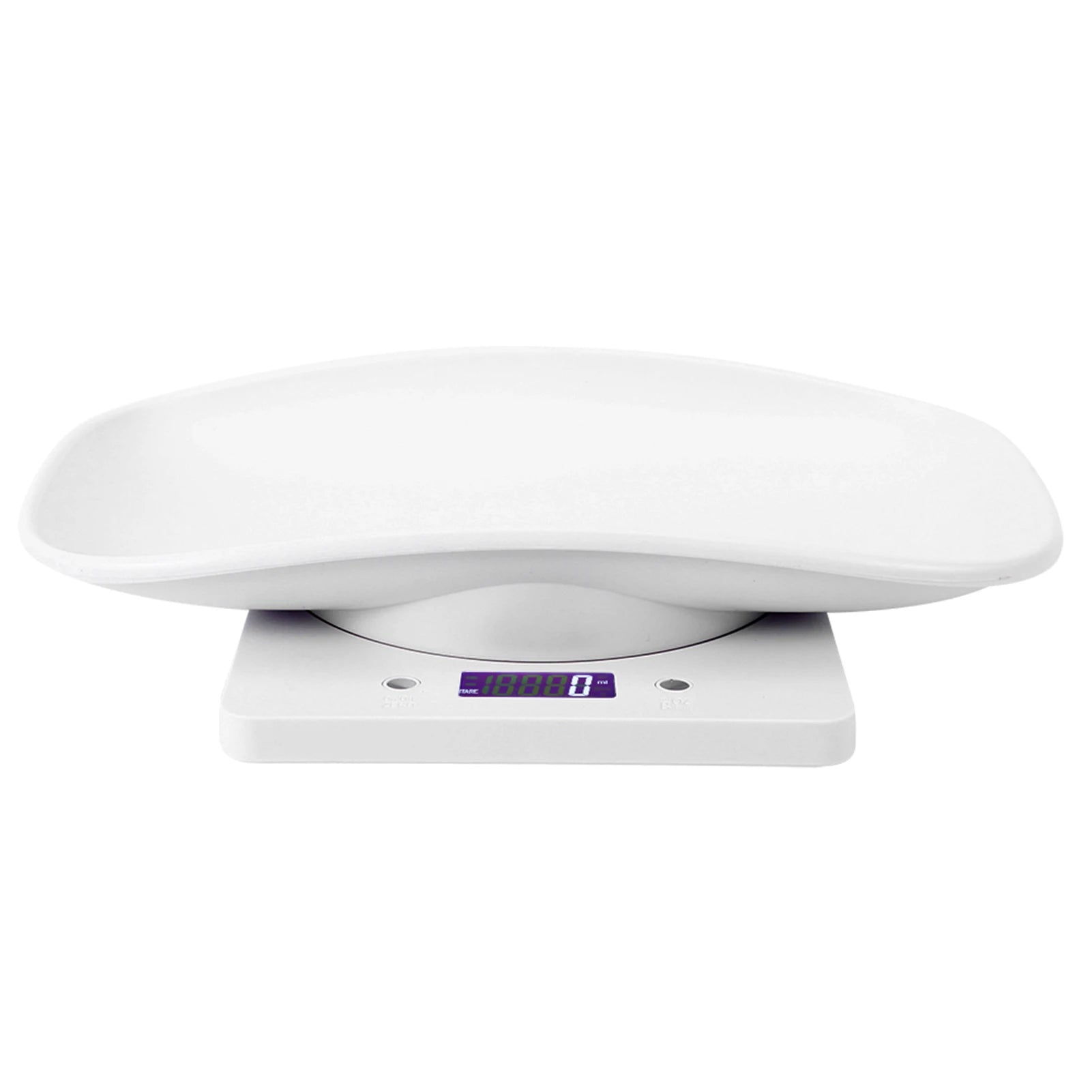 Balança digital para pet pequeno 10kg precisão 1g em fundo branco