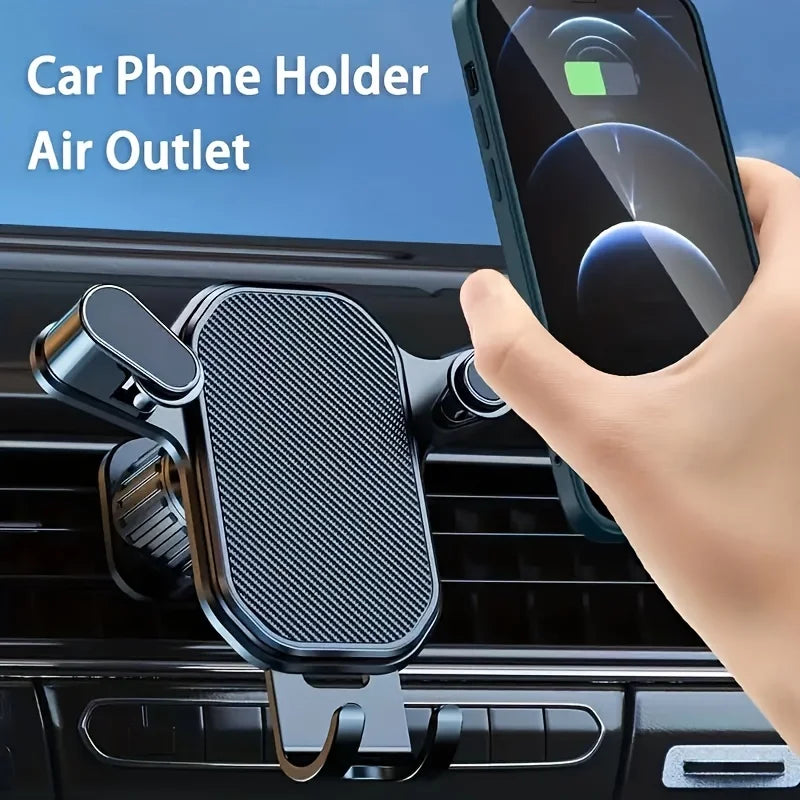 Suporte veicular de celular para saída de ar em fundo branco