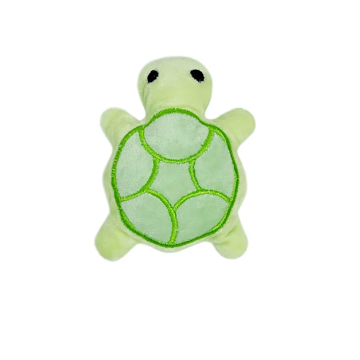 Brinquedo mordedor para cães tartaruga de pelúcia resistente em fundo branco