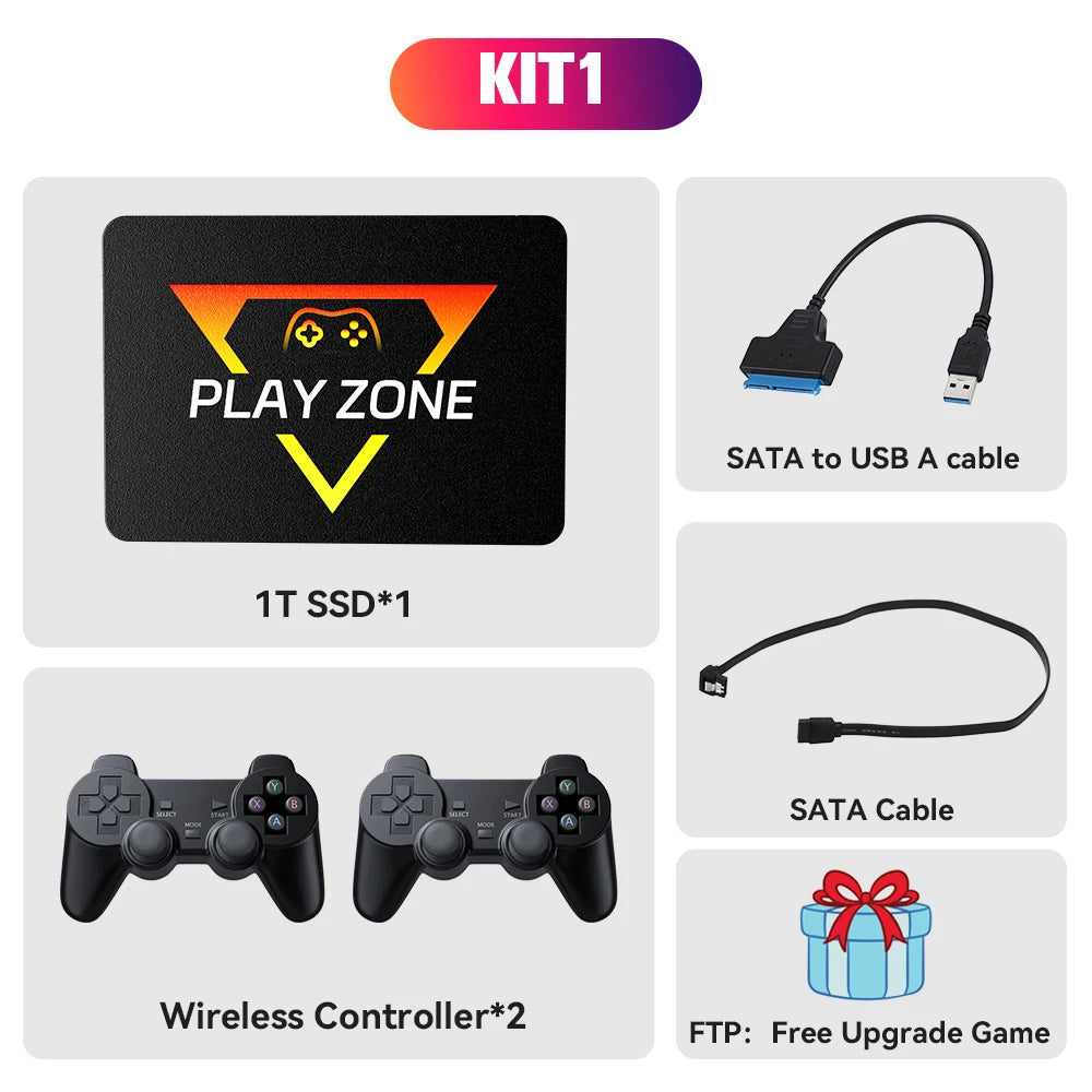 Portable Retro Gaming SSD 80+Emulators for PS5/PS4/PS3/PS2/XBOX One/SWITCH/WII/DC 16191 Games Launchbox＆Retrobat＆Playnite for PC - foto 7