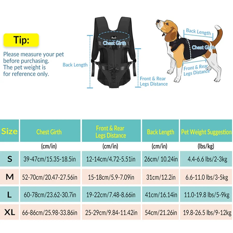 Mochila transporte para pet respirável com janela bolha em fundo branco
