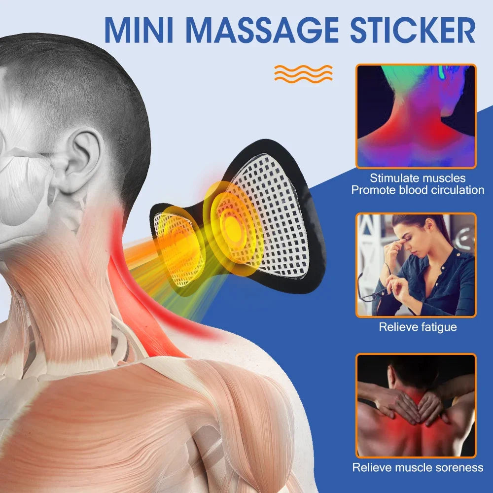 Massageador cervical EMS elétrico com calor em fundo branco