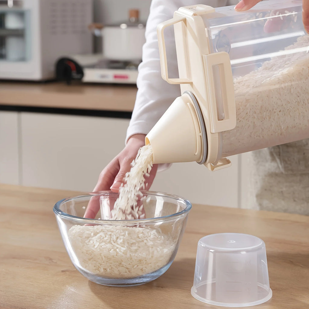 Kit potes herméticos plásticos com tampa 4 peças organizador pantry em fundo branco
