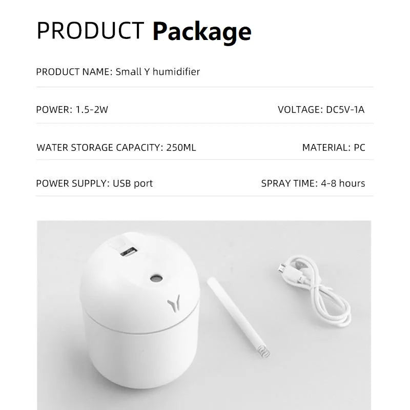 Umidificador Aromatizador USB Mini 250ml LED 7 Cores - Foto 16