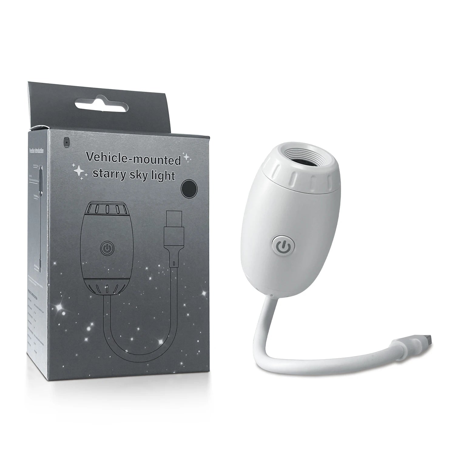 Projetor Galáxia USB Luz Céu Estrelado para Carro e Quarto