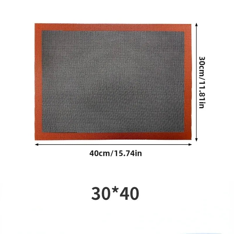 Tapete de silicone para forno 30x40 cm antiaderente reutilizável em fundo branco