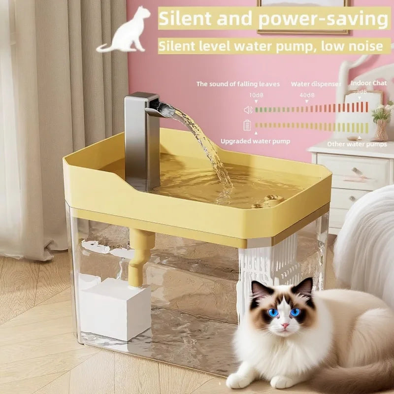 Fonte bebedouro automático para gatos e cães USB com filtro em fundo branco
