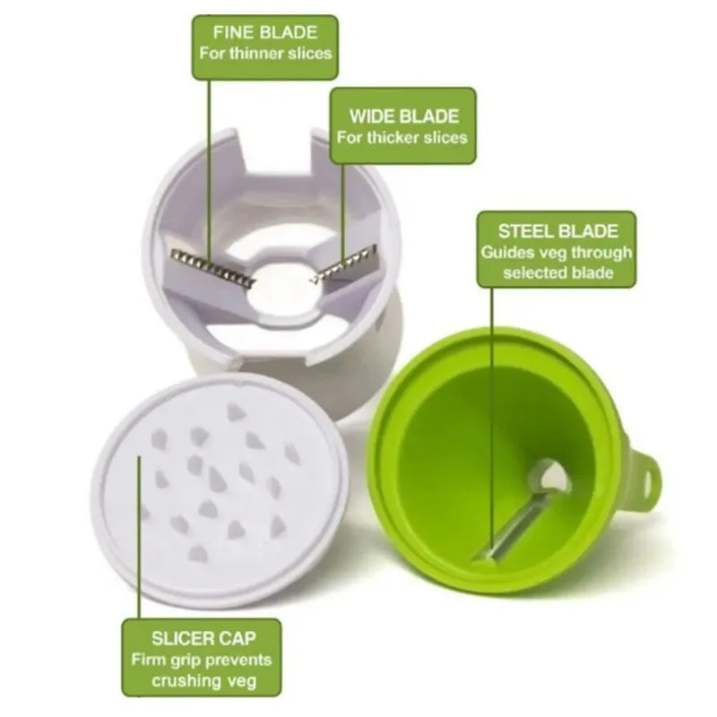 Espiralizador manual de legumes para macarrão de abobrinha em fundo branco