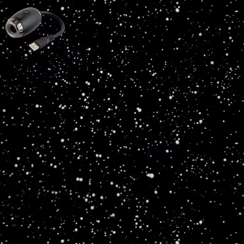 Projetor Galáxia USB Luz Céu Estrelado para Carro e Quarto