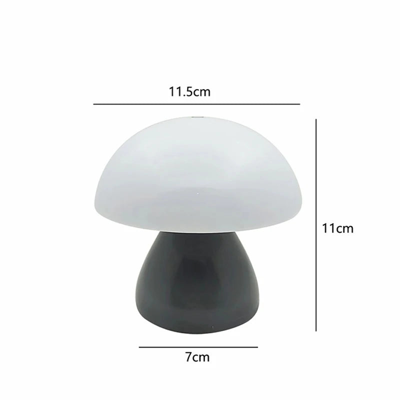 Abajur Cogumelo LED Toque Recarregável Decoração Retrô 5