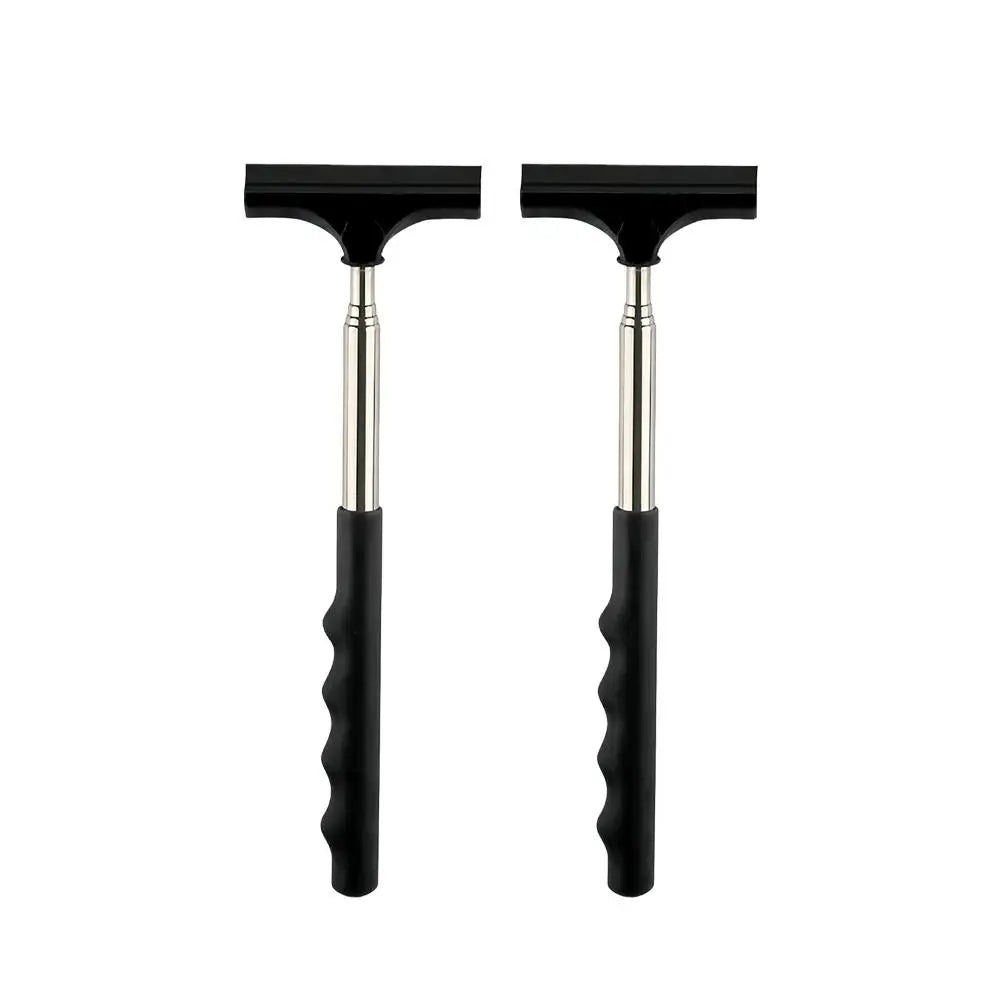 Limpador de para-brisa telescópico portátil com borracha antiarranhão em fundo branco