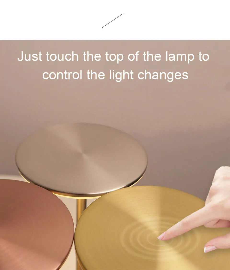 Luminária LED de Mesa Sensor Toque Recarregável USB - Foto 9