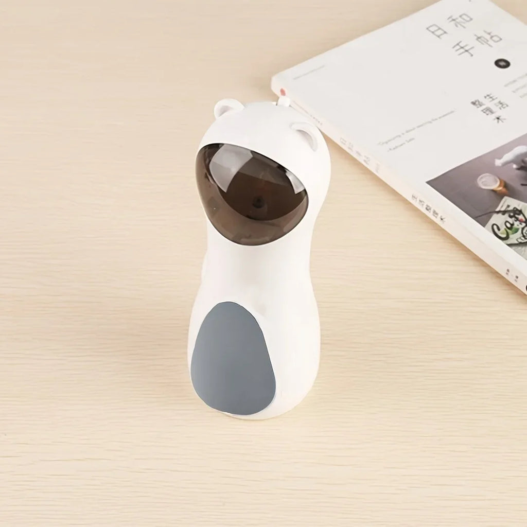 Brinquedo laser automático para gato com timer e movimento giratório em fundo branco