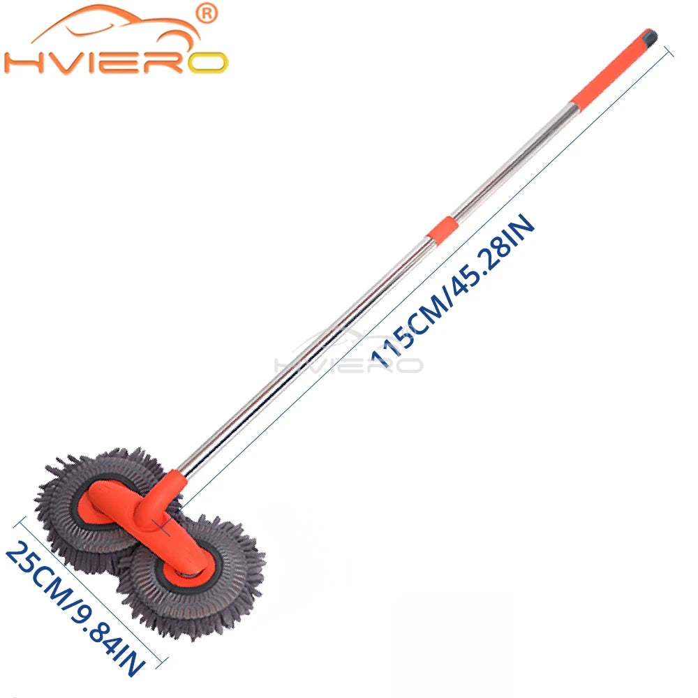 Kit de limpeza automotiva multiuso microfibra com escova e esponja em fundo branco