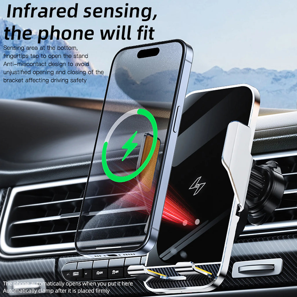 Suporte Veicular para Celular com Carregador Sem Fio Sensor - Foto 13
