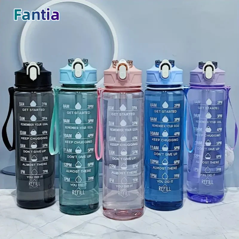 Garrafa de água squeeze 800ml academia esporte em fundo branco