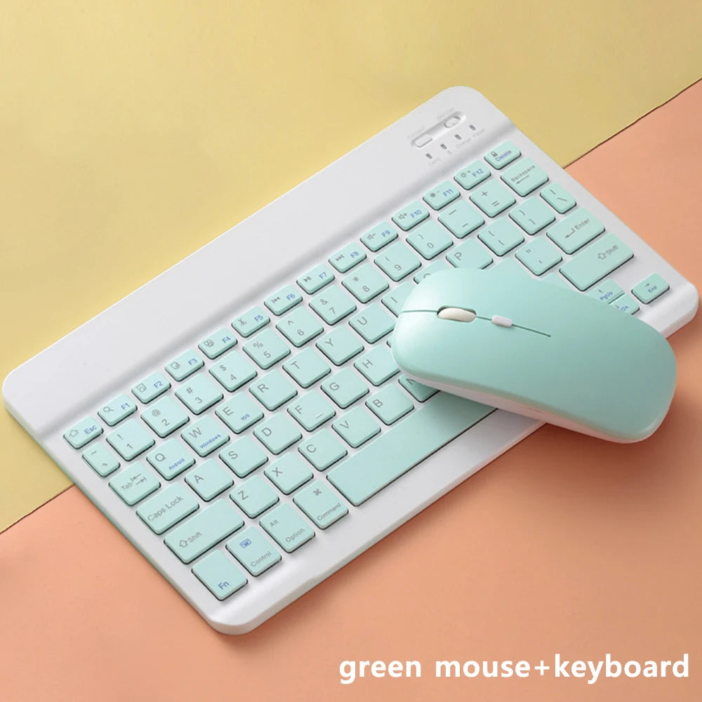 Teclado bluetooth sem fio ultra slim portátil em fundo branco