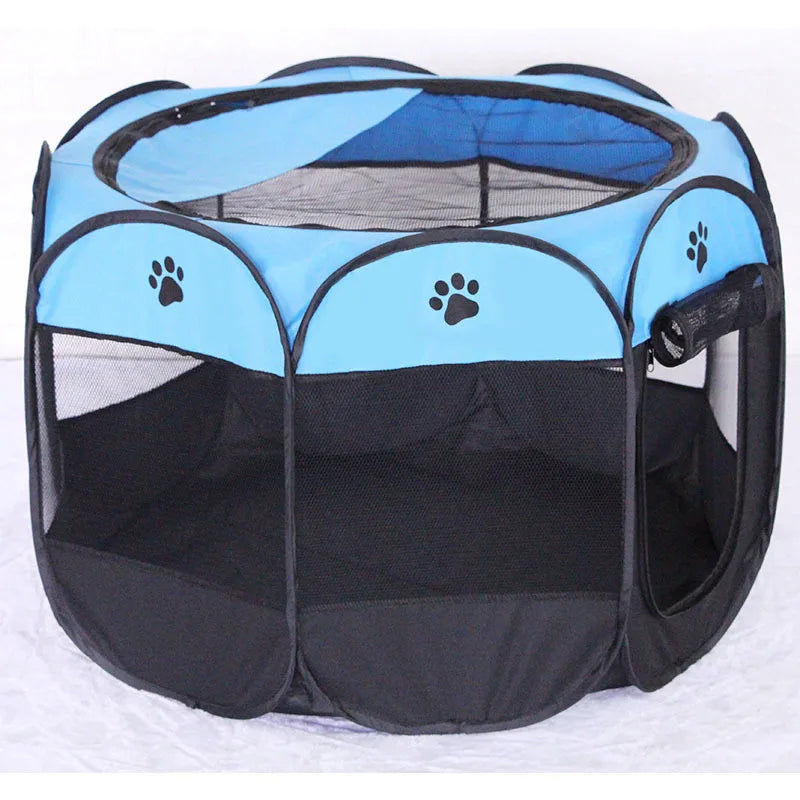 Casinha tenda dobrável para cães e gatos portátil respirável em fundo branco