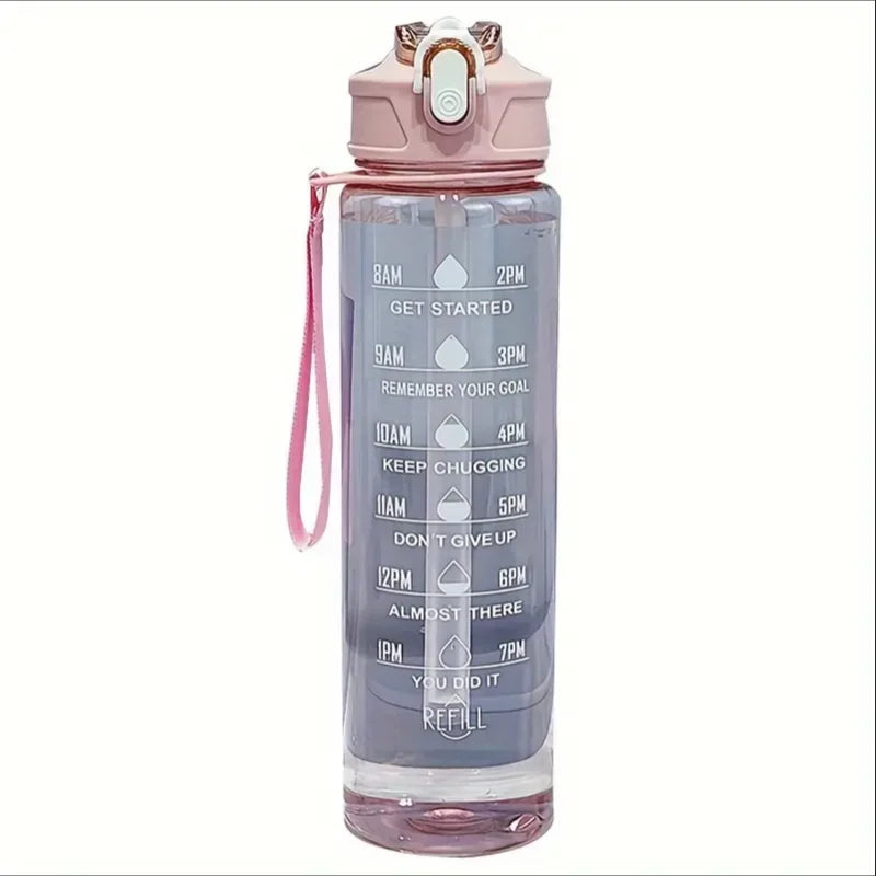 Garrafa de água squeeze 800ml academia esporte em fundo branco