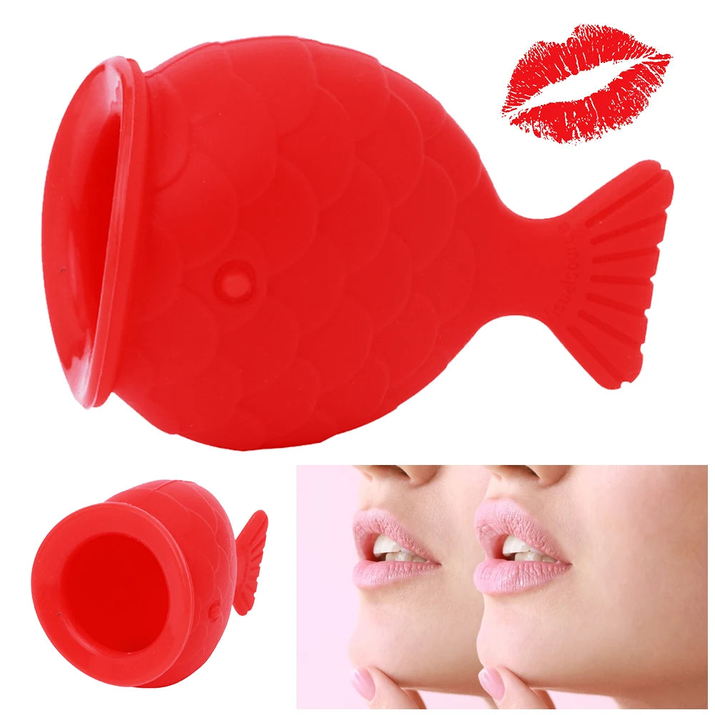 Lip plumper sucção labial de silicone para aumento de volume em fundo branco