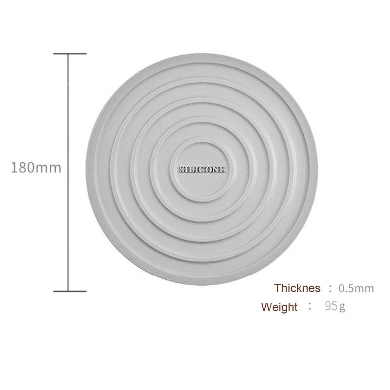 Suporte de silicone para panelas e travessas quentes antiaderente em fundo branco