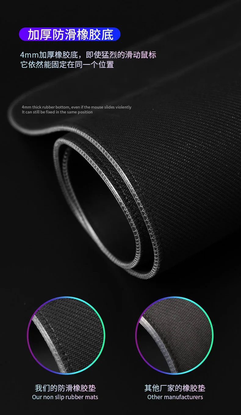 Mousepad Gamer RGB LED Grande Antiderrapante para Teclado 8