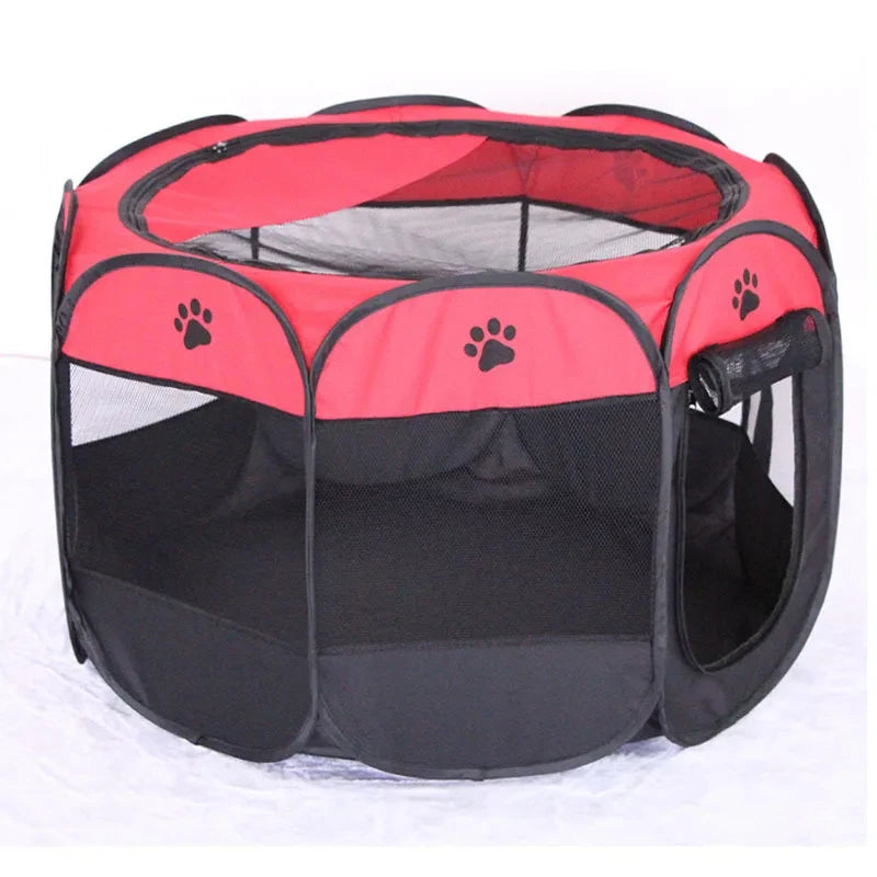 Casinha tenda dobrável para cães e gatos portátil respirável em fundo branco