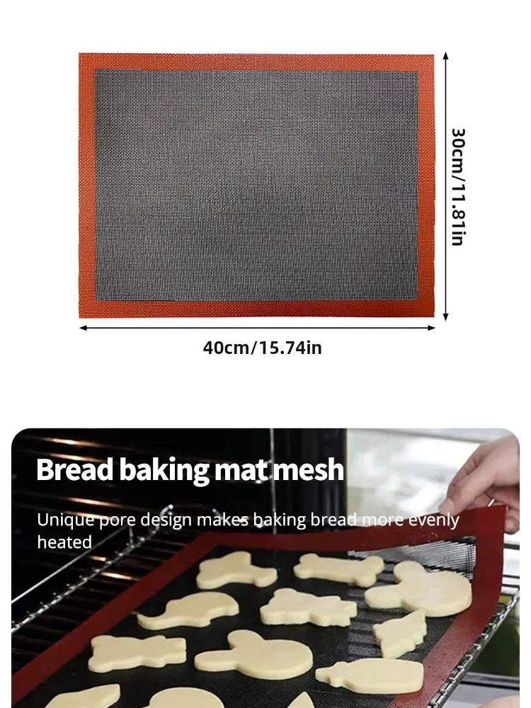 Tapete de silicone para forno 30x40 cm antiaderente reutilizável em fundo branco