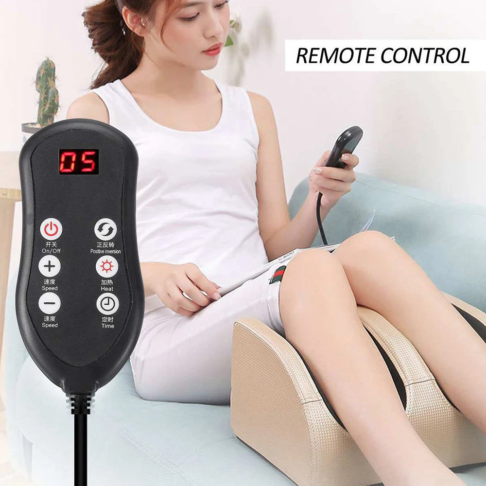 Massageador shiatsu elétrico para pés com aquecimento em fundo branco