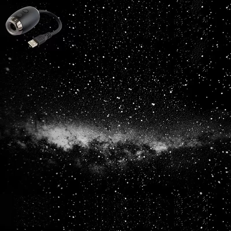 Projetor Galáxia USB Luz Céu Estrelado para Carro e Quarto
