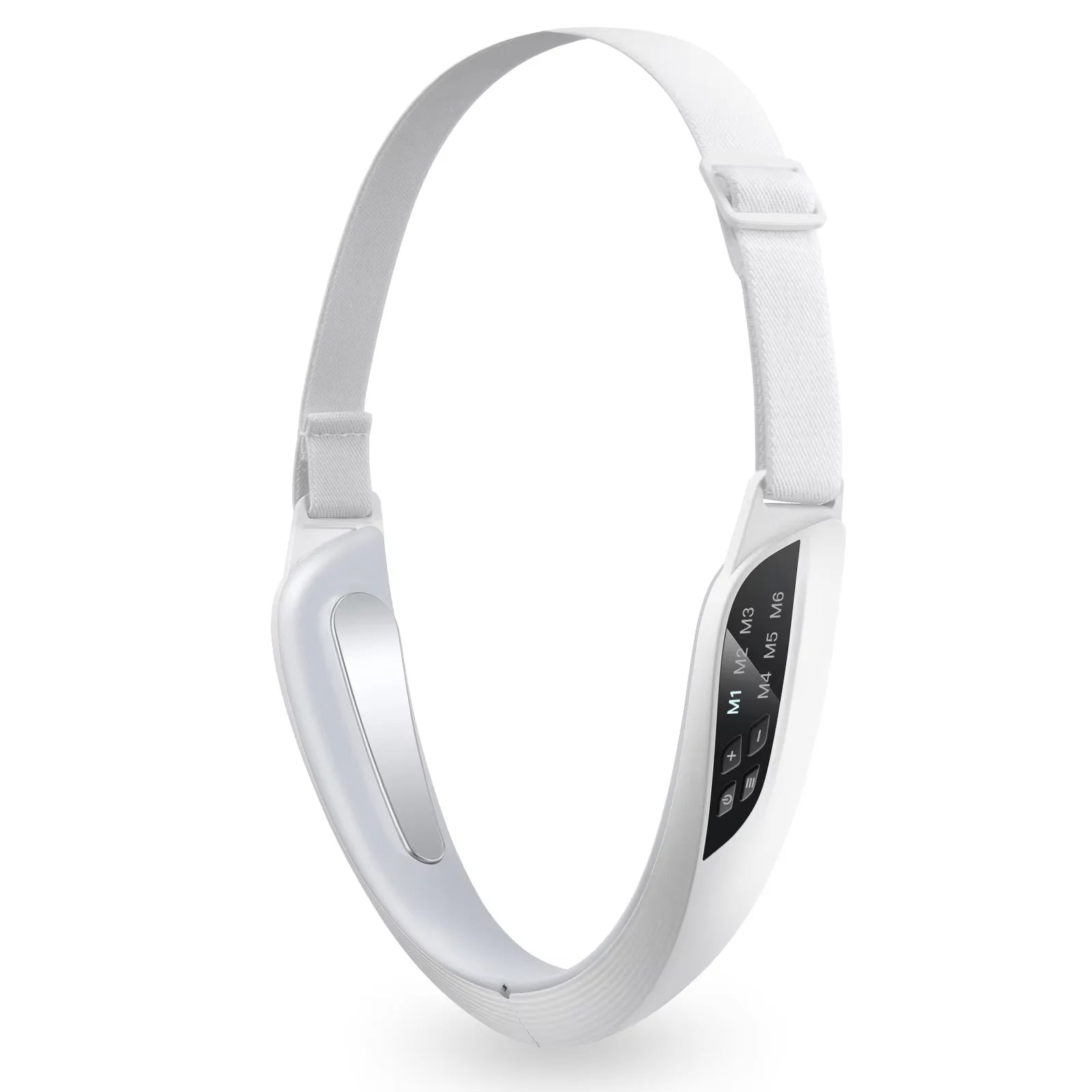 Massageador facial EMS microcorrente para lifting em fundo branco