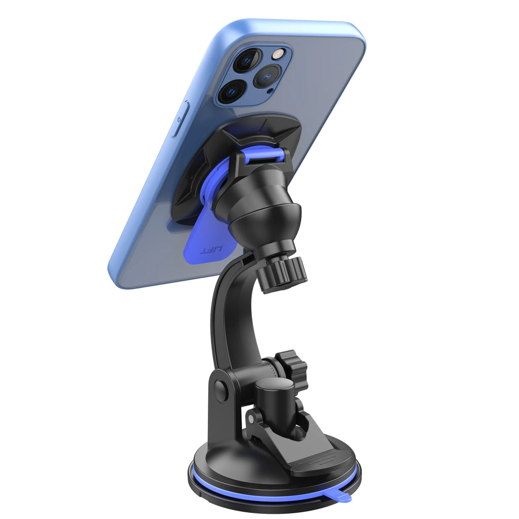 Suporte universal de celular para carro painel flexível 360 graus em fundo branco