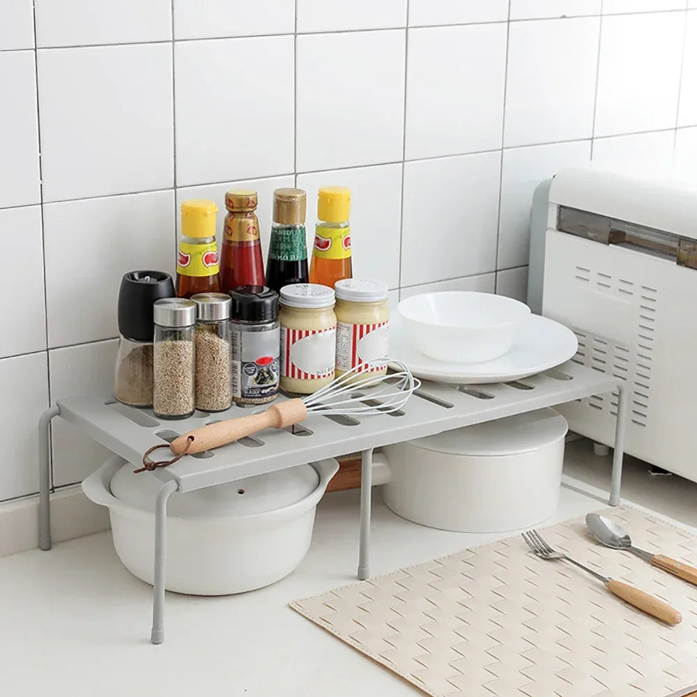 Prateleira Expansível Cozinha Organizador Temperos Dupla Camada 2