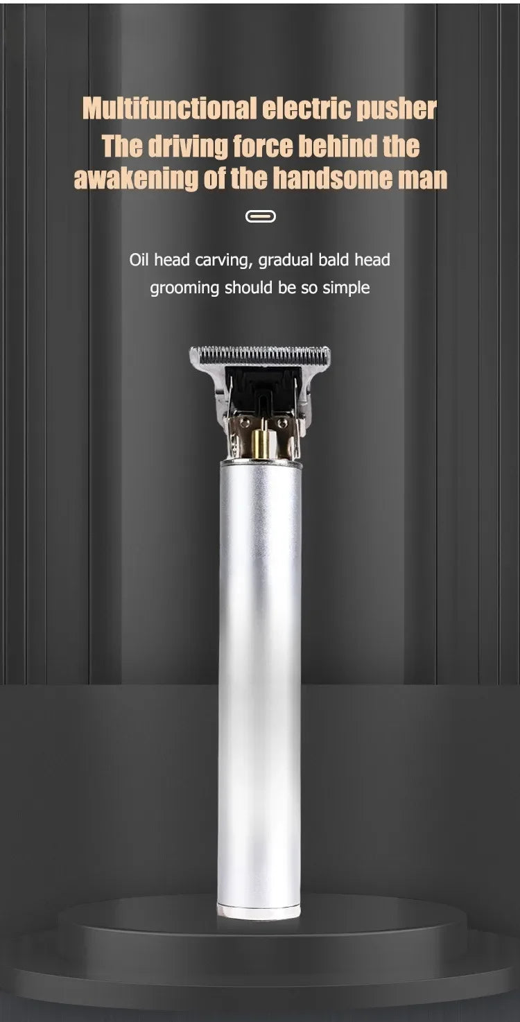 Máquina de cortar cabelo T9 profissional sem fio em fundo branco