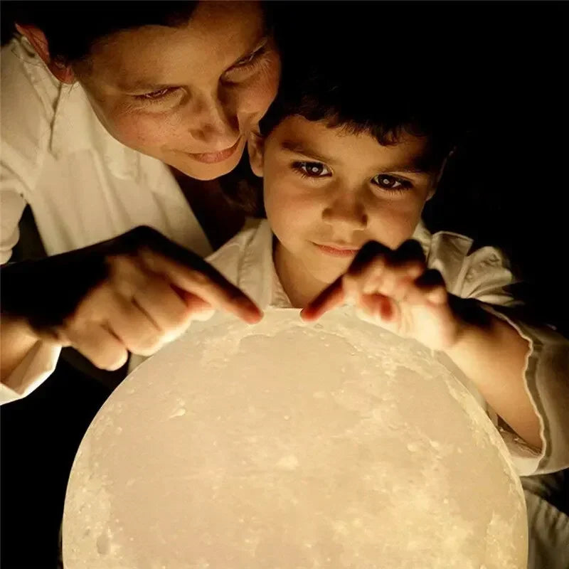 Luminária Lua 3D LED 16 Cores com Controle Recarregável 4