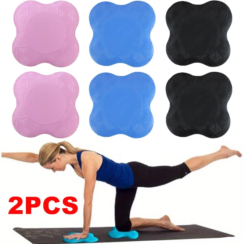 Joelheira de yoga TPE antiderrapante par em fundo branco