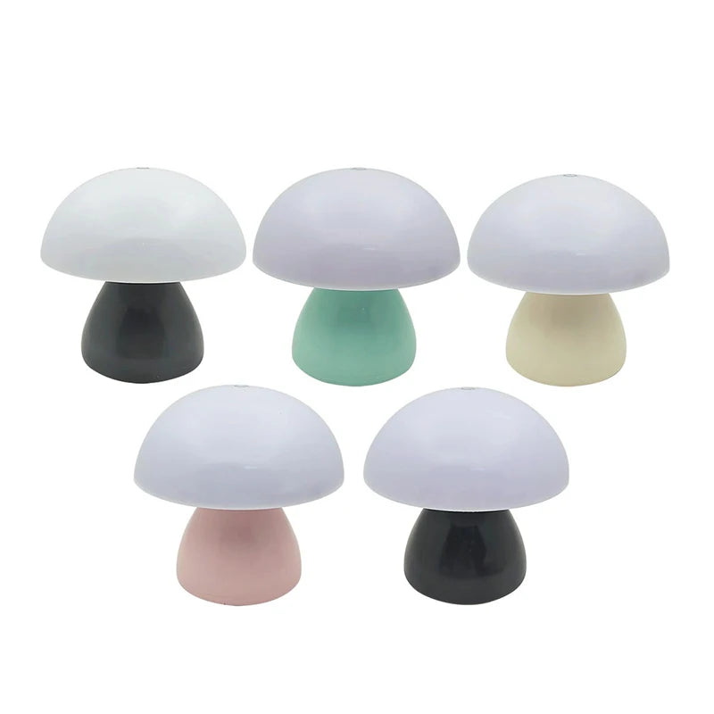 Abajur Cogumelo LED Toque Recarregável Decoração Retrô 7