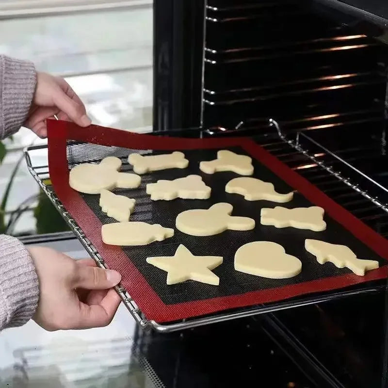 Tapete de silicone para forno 30x40 cm antiaderente reutilizável em fundo branco