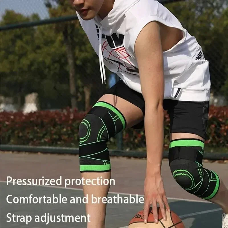 Joelheira Compressão Esportiva Ajustável Par Proteção Tendinite 4