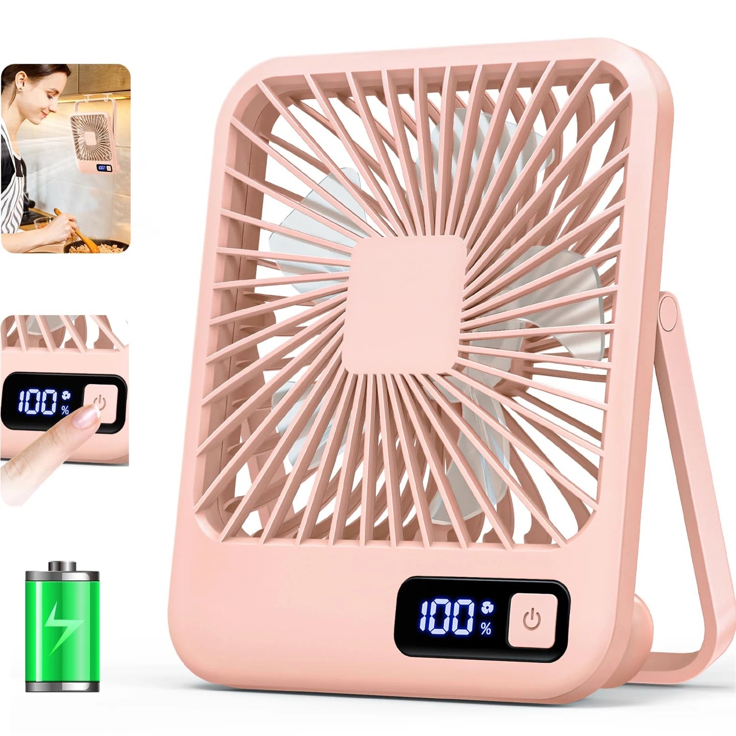 Ventilador de Mesa USB Recarregável Dobrável 180 Graus - Foto 18